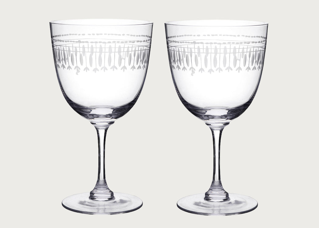 Wine Glasses Ovals Set of 2