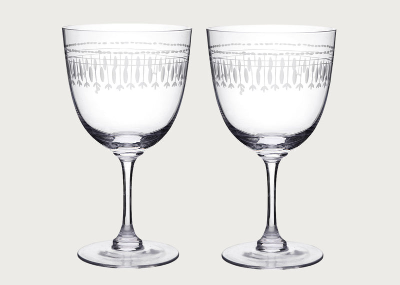Wine Glasses Ovals Set of 2