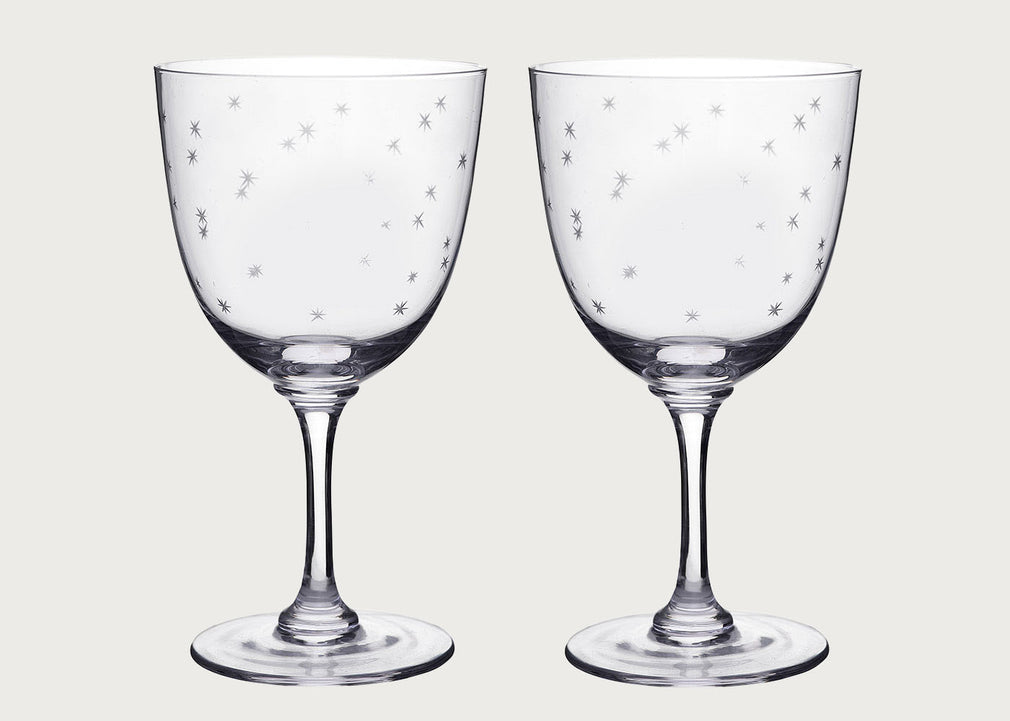 Wine Glasses Stars Set of 2