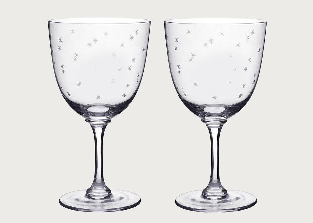 Wine Glasses Stars Set of 2