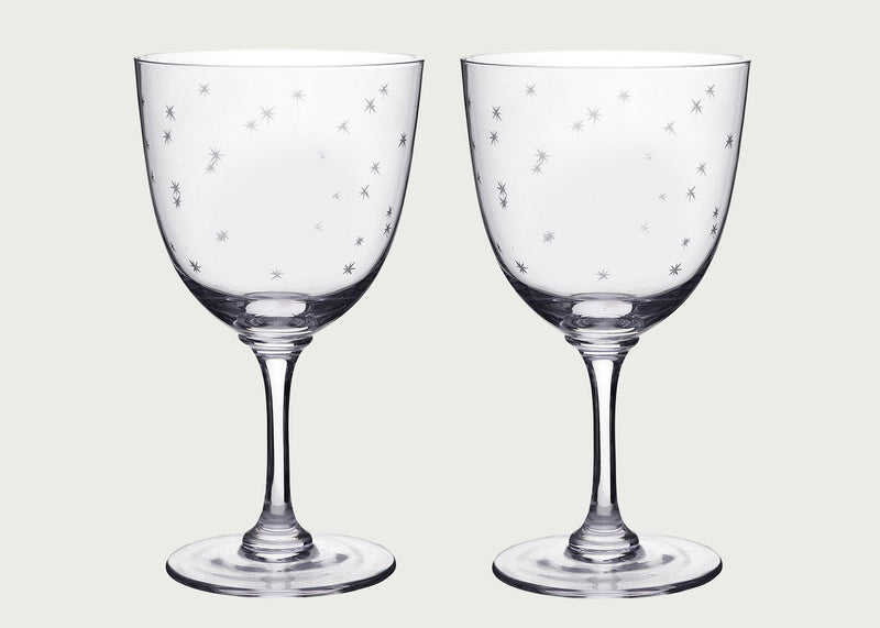 Wine Glasses Stars Set of 2
