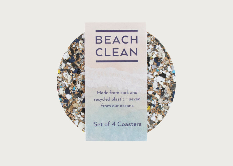 Beach Clean Round Coaster Set of 4