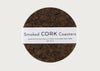 Smoked Cork Round Coaster Set of 4