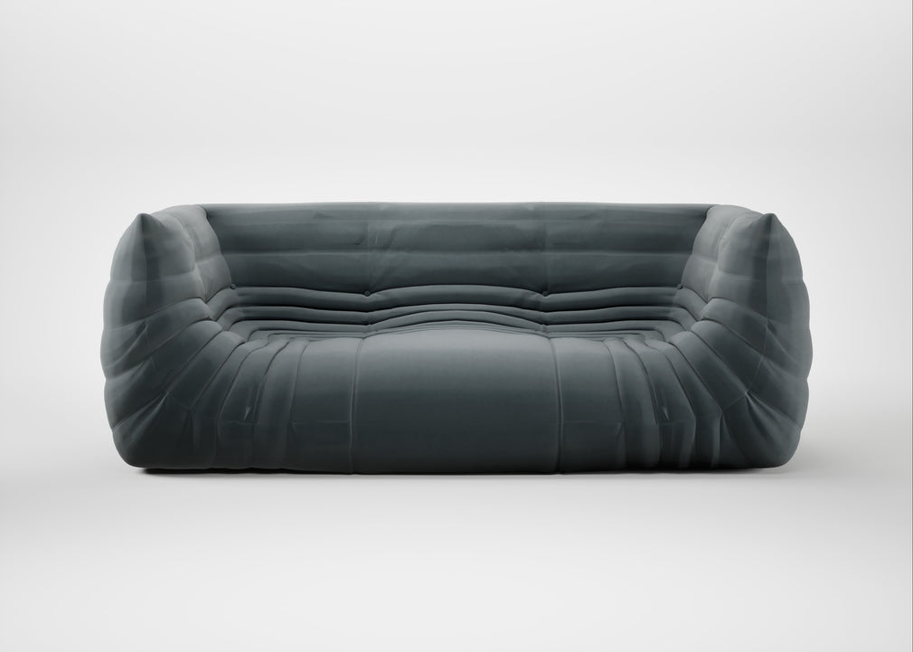 Togo Medium Settee Alcantara Steel Grey