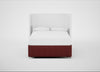 Deep Divan Bed Base Double / 2 Footend 2 Continental / Capelo Linen-Cotton Etruscan Red