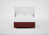 Deep Divan Bed Base Double / None / Capelo Linen-Cotton Etruscan Red