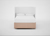 Deep Divan Bed Base Double / 2 Footend 2 Continental / Capelo Linen-Cotton Rosedale