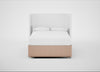 Deep Divan Bed Base Double / None / Capelo Linen-Cotton Rosedale