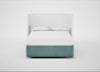 Deep Divan Bed Base King / 2 Footend / Smart Luxe Velvet Mineral Blue