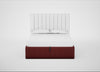 Lift Storage Divan Bed Base King / Black / Capelo Linen-Cotton Etruscan Red