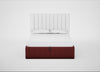 Lift Storage Divan Bed Base King / Natural / Capelo Linen-Cotton Etruscan Red