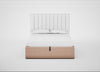 Lift Storage Divan Bed Base King / Black / Capelo Linen-Cotton Rosedale