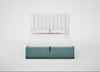 Lift Storage Divan Bed Base King / Black / Smart Luxe Velvet Mineral Blue
