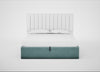 Lift Storage Divan Bed Base Super King / Natural / Smart Luxe Velvet Mineral Blue