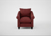 Devon Armchair Capelo Linen-Cotton Etruscan Red / Black