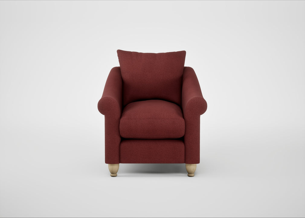 Devon Armchair Capelo Linen-Cotton Etruscan Red / Natural