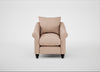 Devon Armchair Capelo Linen-Cotton Rosedale / Black