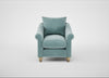 Devon Armchair Smart Luxe Velvet Mineral Blue / Natural
