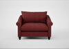 Devon Loveseat Capelo Linen-Cotton Etruscan Red / Black