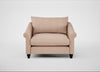 Devon Loveseat Capelo Linen-Cotton Rosedale / Black