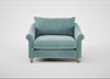 Devon Loveseat Smart Luxe Velvet Mineral Blue / Natural