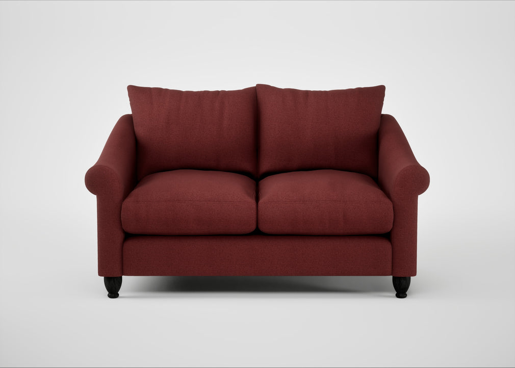 Devon 2 Seater Sofa Capelo Linen-Cotton Etruscan Red / Black