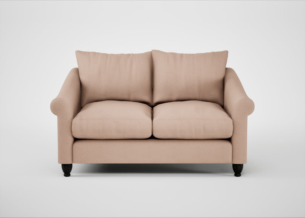 Devon 2 Seater Sofa Capelo Linen-Cotton Rosedale / Black