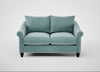Devon 2 Seater Sofa Smart Luxe Velvet Mineral Blue / Black