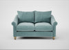 Devon 2 Seater Sofa Smart Luxe Velvet Mineral Blue / Natural