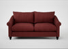 Devon 3 Seater Sofa Capelo Linen-Cotton Etruscan Red / Black