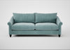 Devon 4 Seater Sofa Smart Luxe Velvet Mineral Blue / Black