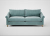 Devon 4 Seater Sofa Smart Luxe Velvet Mineral Blue / Natural