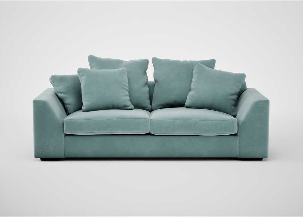 Cumulus 4 Seater Sofa Smart Luxe Velvet Mineral Blue