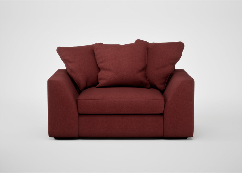 Cumulus Loveseat Capelo Linen-Cotton Etruscan Red
