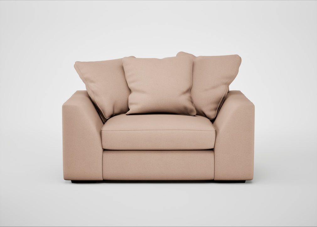 Cumulus Loveseat Capelo Linen-Cotton Rosedale