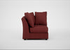 Tailor Curved Right Hand Facing Corner Unit Capelo Linen-Cotton Etruscan Red / Black