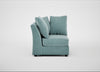 Tailor Curved Left Hand Facing Corner Unit Smart Luxe Velvet Mineral Blue / Black
