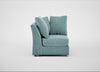 Tailor Curved Left Hand Facing Corner Unit Smart Luxe Velvet Mineral Blue / Natural