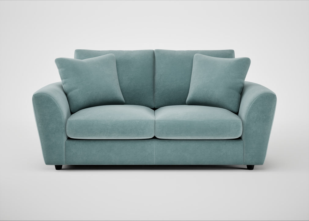 Snooze 3 Seater Sofa Smart Luxe Velvet Mineral Blue
