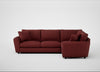 Snooze Right Hand Facing Corner Sofa Capelo Linen-Cotton Etruscan Red