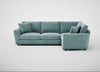 Snooze Right Hand Facing Corner Sofa Smart Luxe Velvet Mineral Blue