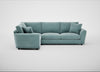 Snooze Left Hand Facing Corner Sofa Smart Luxe Velvet Mineral Blue