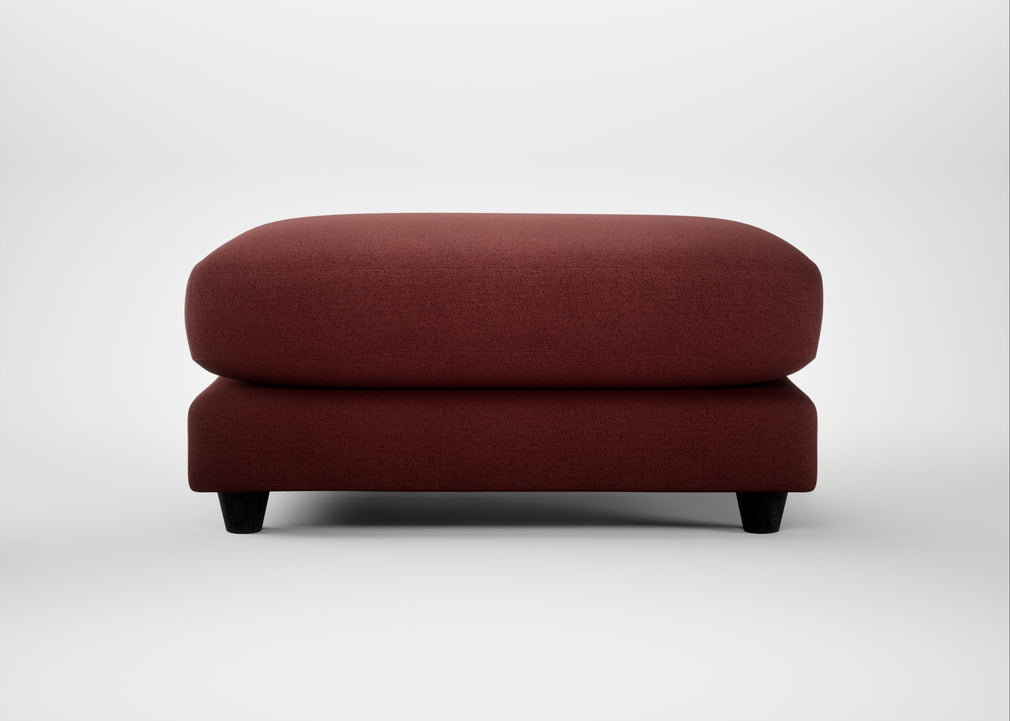 Snooze Footstool Capelo Linen-Cotton Etruscan Red