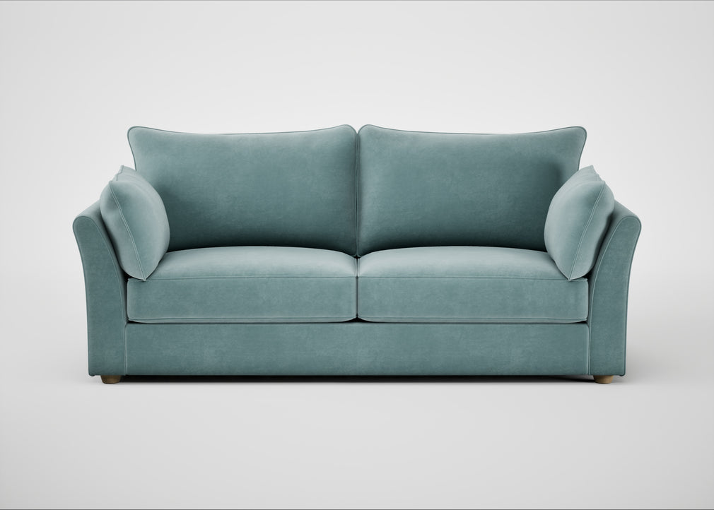 Tailor 4 Seater Sofa Smart Luxe Velvet Mineral Blue / Natural
