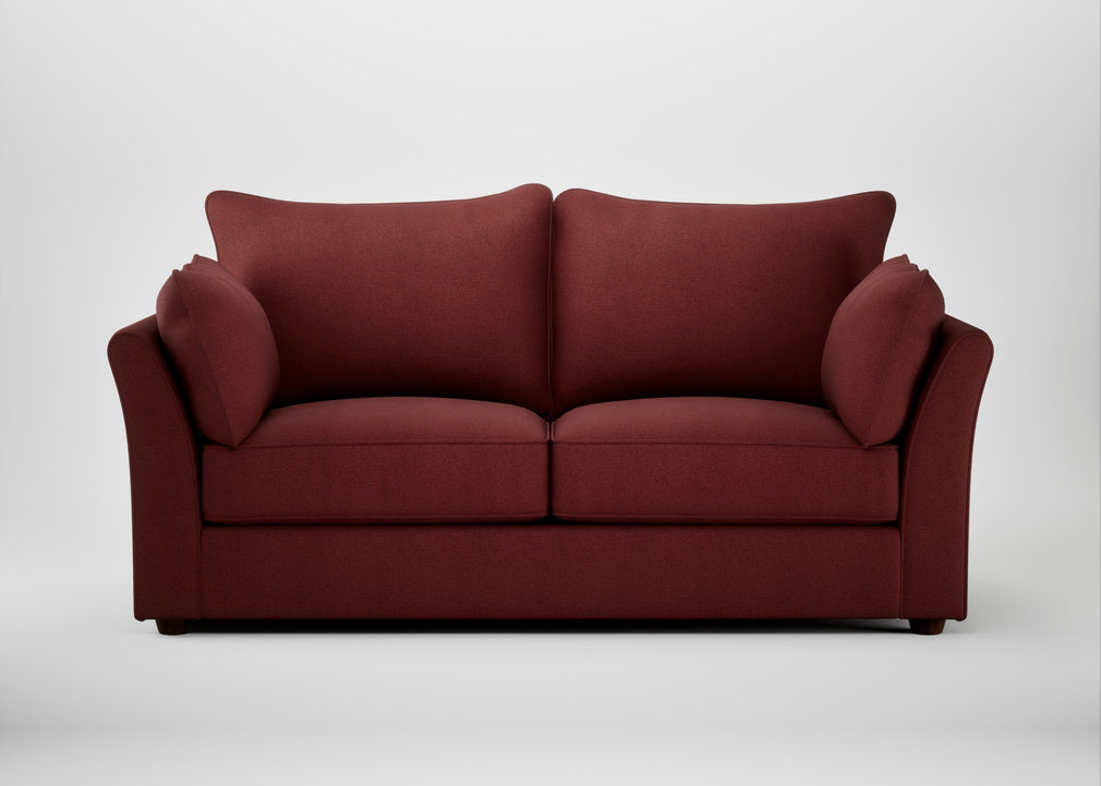 Tailor 3 Seater Sofa Capelo Linen-Cotton Etruscan Red / Walnut Stained