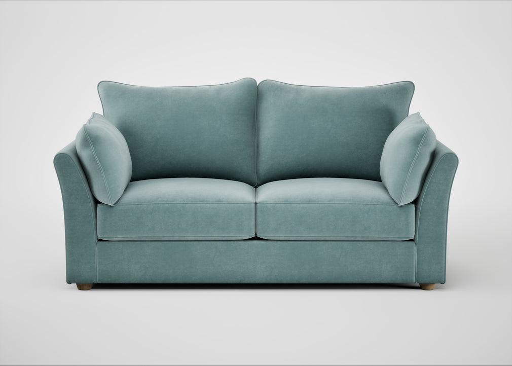 Tailor 3 Seater Sofa Smart Luxe Velvet Mineral Blue / Natural