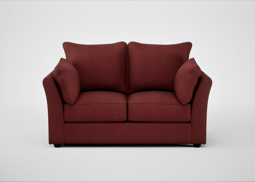 Tailor 2 Seater Sofa Capelo Linen-Cotton Etruscan Red / Black
