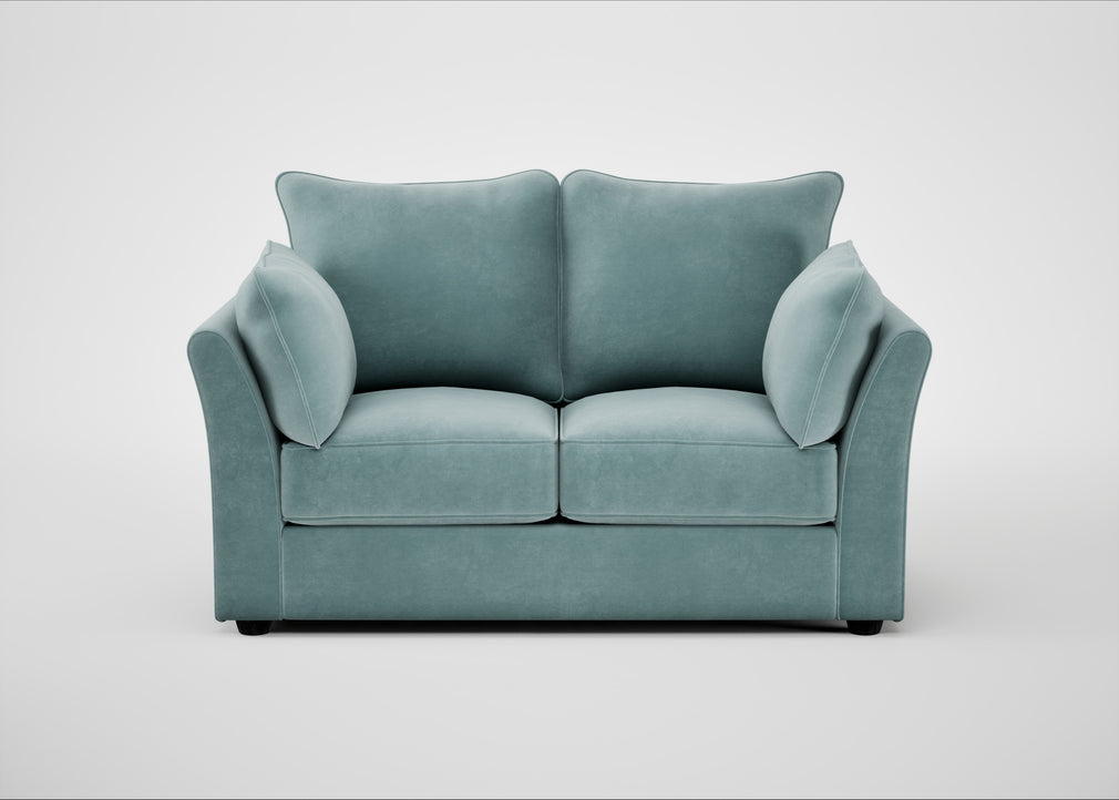 Tailor 2 Seater Sofa Smart Luxe Velvet Mineral Blue / Black