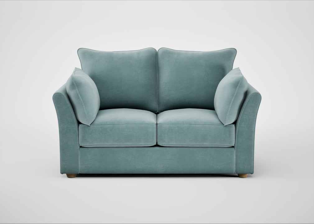 Tailor 2 Seater Sofa Smart Luxe Velvet Mineral Blue / Natural