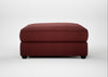 Tailor Square Footstool Capelo Linen-Cotton Etruscan Red / Black